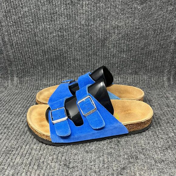 Birkenstock Arizona Blue Suede Sandals Women’s Size 39 / US 8 - Picture 3 of 7